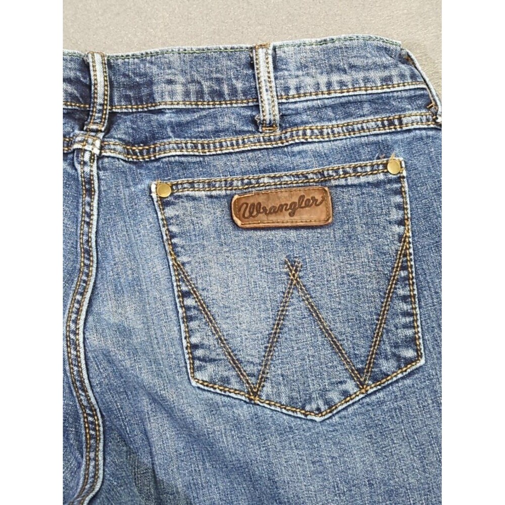 Wrangler Jeans Men's 38x32 Blue Retro Slim Straight Western Denim